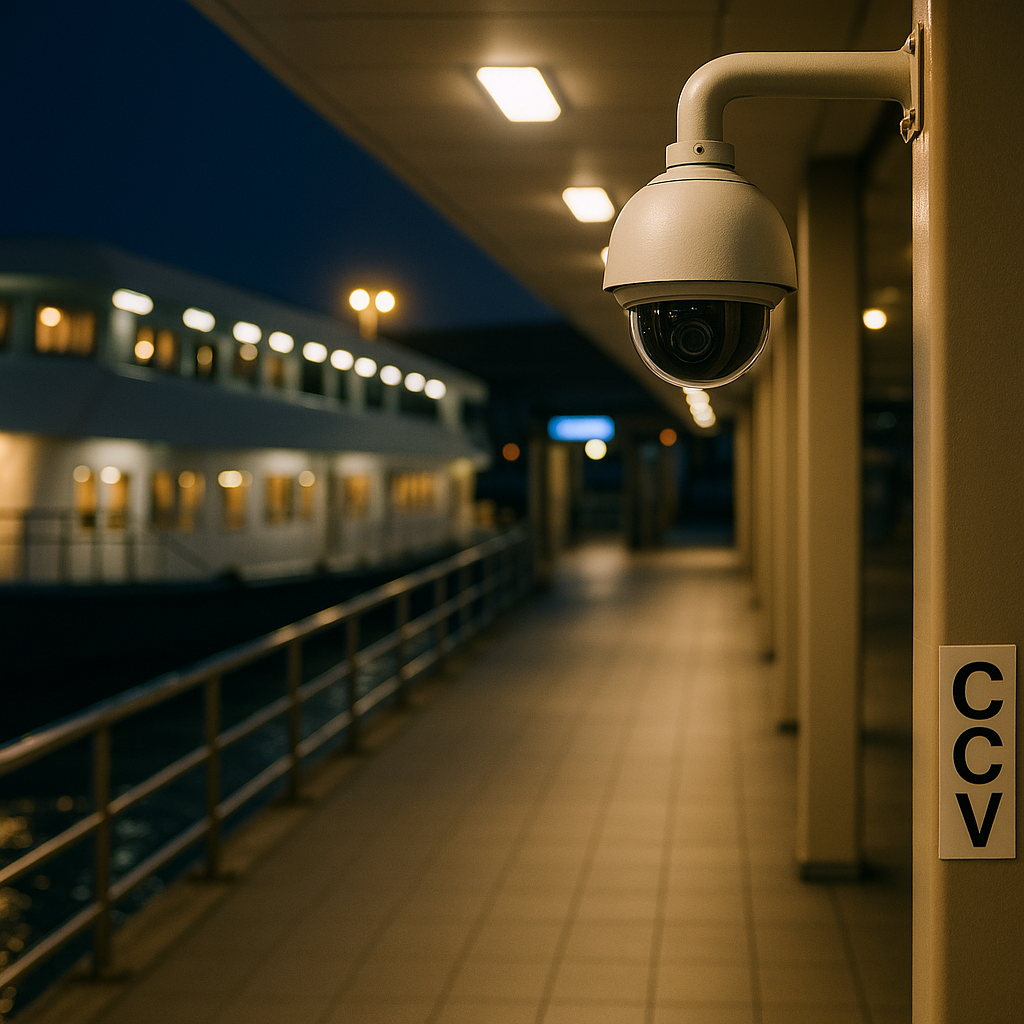 CCTV and lighting in terminals